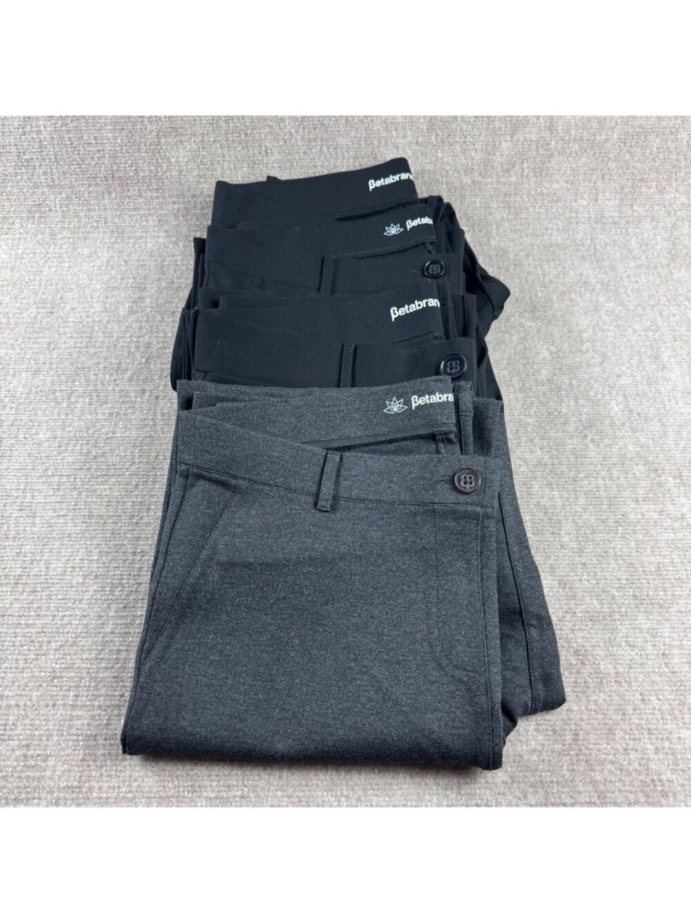 Betabrand 4 Pair Lot 1X Straight Leg Dress Pant Yoga Pants Minimalist Capsule